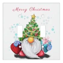 Gnome with Christmas Tree Hat Light Switch Cover