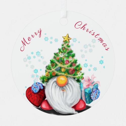 Gnome with Gifts Christmas Tree Ornaments