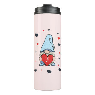 Gnome with heart thermal tumbler