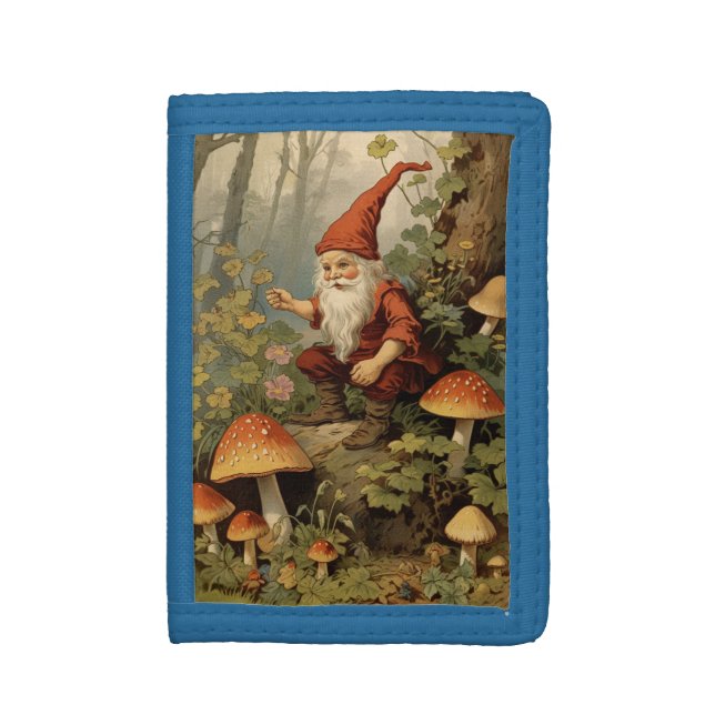 Gnome With Mushrooms Photo Wallet (Front Vertical)