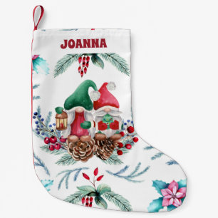 Gnome with Red & Green hat Small Christmas Stocking
