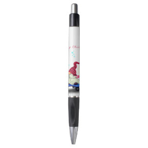 Gnome with Skateboard Christmas Pen