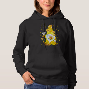 Gnome with Sunflower Floral Hoodie