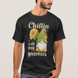 Gnome with sunflower spring motif with garden gno T-Shirt