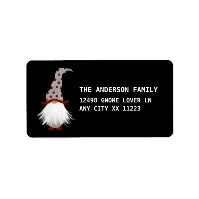 Gnome with white beard return address labels (Front)