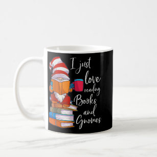 Gnome  Women Girls Book Lover Reading Club Gnome L Coffee Mug