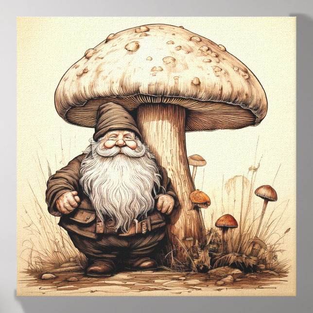 Gnome Wrapped Canvas Photo Tile (Front Set)