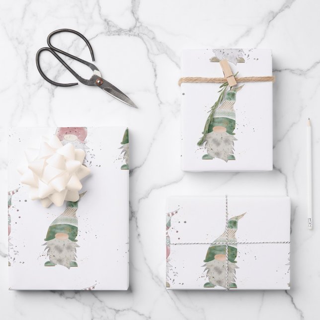 Gnome Wrapping paper | Holiday | 3 sheets (Creator Uploaded)