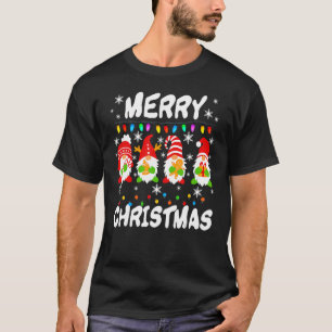 Gnome Xmas Pajamas Garden Merry Christmas Matching T-Shirt