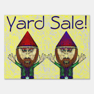 Gnome Yard Sale Sign