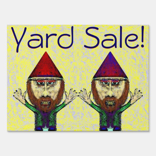 Gnome Yard Sale Sign (Front)