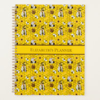 Gnome Yellow Sunflower Bees Honey Personalized Planner