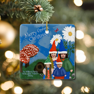 Gnome Your Family Ceramic Ornament