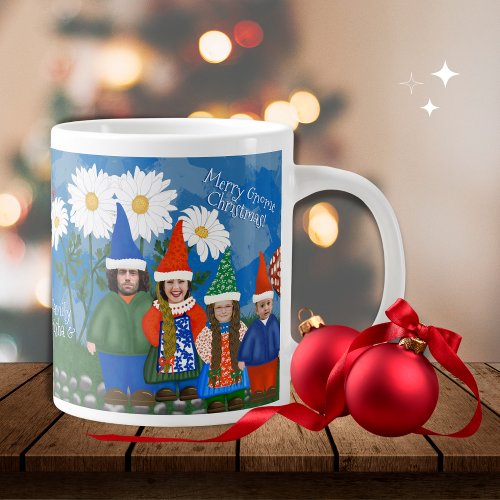 Gnome Your Family Merry Christmas Giant Coffee Mug