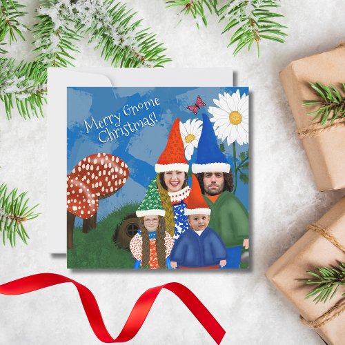 Gnome Your Family Merry Christmas Holiday Card
