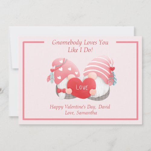 Gnomebody Loves You Like I Do _ Gnome Couple Holiday Card