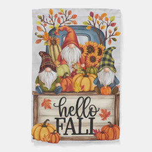 Gnomegrown Greetings: Hello Fall Garden Flag