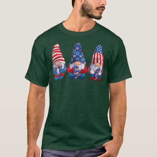 Gnomes 4th Of July Funny American Patriotic USA  T_Shirt