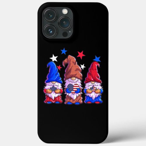 Gnomes 4th Of July Women Girls American Flag iPhone 13 Pro Max Case