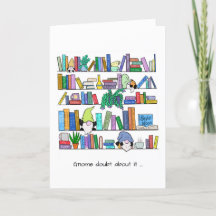 Gnomes and Book Lover Thank You Cards