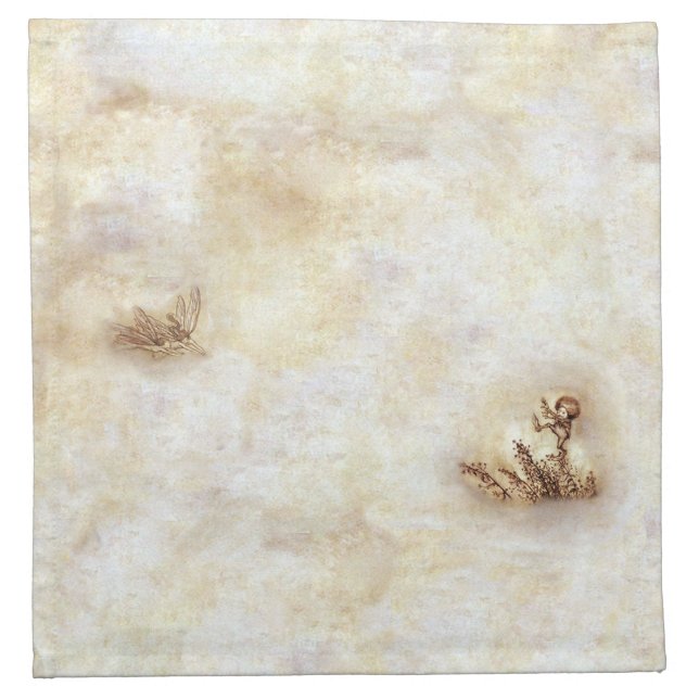 Gnomes and Flying Fairy Napkins (Front)