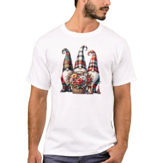 Gnomes and Poinsettias Delight T-Shirt