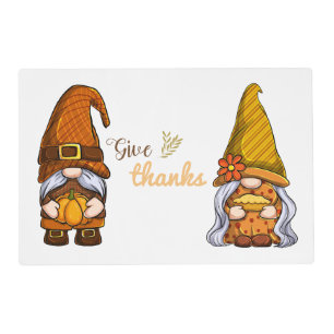 gnomes and turkey 2sided placemat