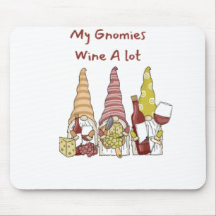 Gnomes and Wine Mouse Pad