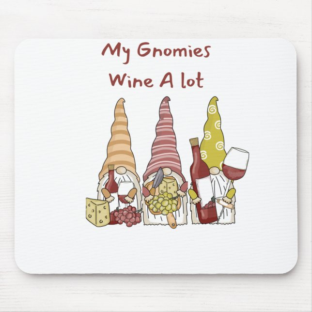 Gnomes and Wine Mouse Pad (Front)
