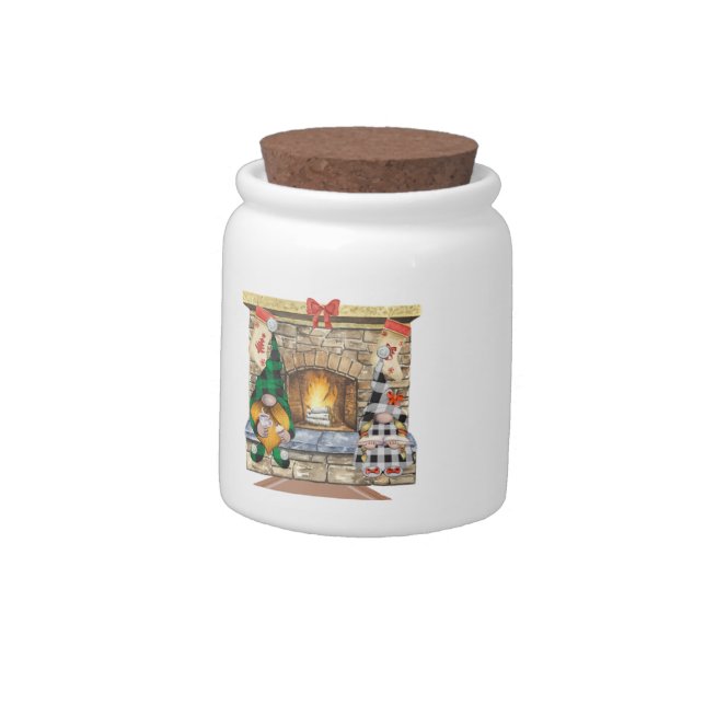 Gnomes at Home Candy Jar (Left)