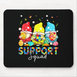 Gnomes Autism Awareness Shirts Support Squad Easte Mouse Pad