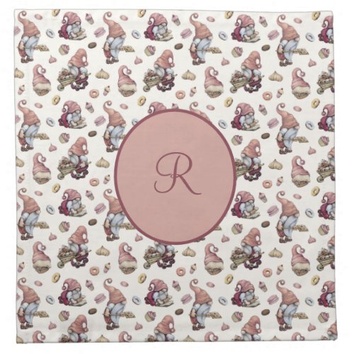 Gnomes Baking Cupcakes Donuts Cute Adorable   Cloth Napkin