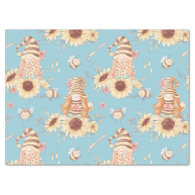 Gnomes, Bees and Sunflowers Tissue Paper