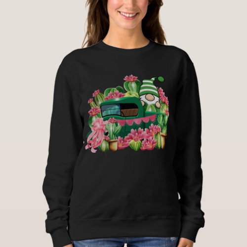 Gnomes Cactus Truck Women Sweatshirt