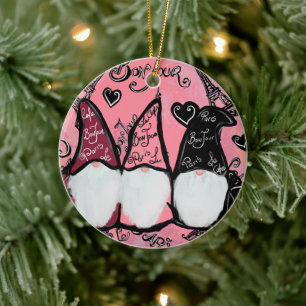 GNOMES CERAMIC ORNAMENT