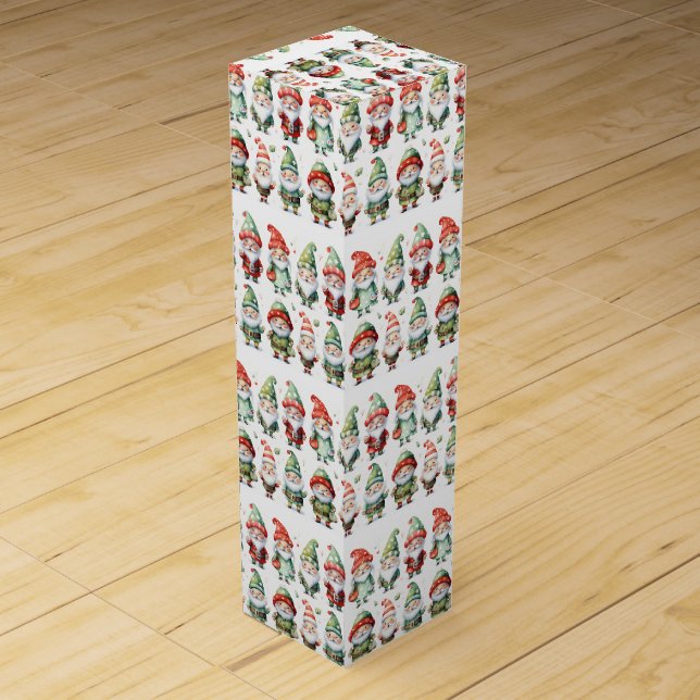 Gnomes Christmas Clothes Wine Box (Front)