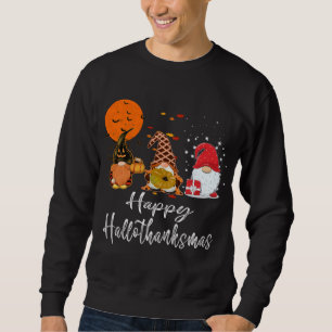 Gnomes Christmas Happy Hallothanksmas Thanksgiving Sweatshirt