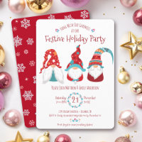 Gnomes Christmas Holiday Party Cute Fun Festive
