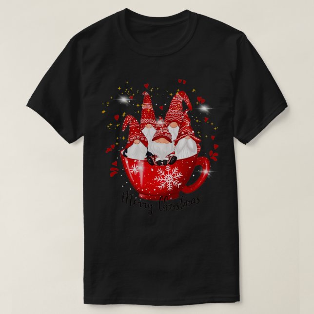 Gnomes Christmas matching family pajamas Gift For  T-Shirt (Design Front)