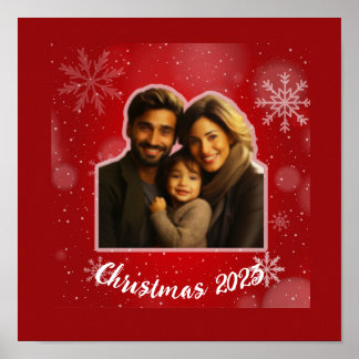 Gnomes Christmas Personalize Photo Backdrop Poster