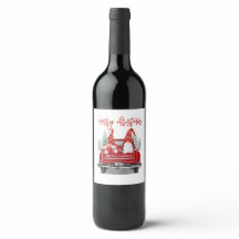 Gnomes Couple Vintage Red Truck Merry Christmas