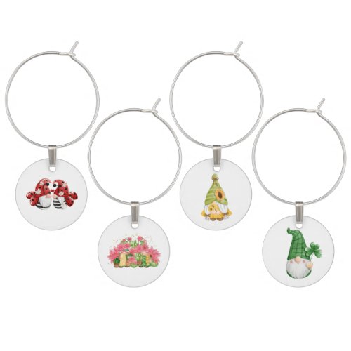 Gnomes Cute Whimsical Adorable  Wine Charm