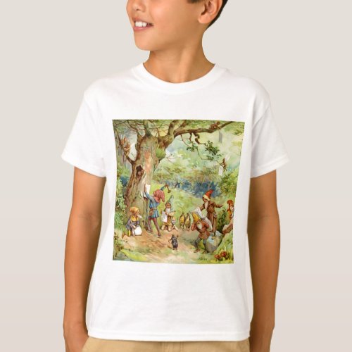 Gnomes Elves and Fairies in the Magical Forest T_Shirt