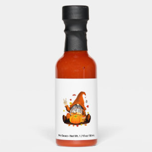 Gnomes Fall Autumn Cute Halloween Thanksgiving Lon Hot Sauces