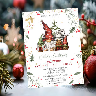 Gnomes Family Glass Balls Company Christmas Invitation