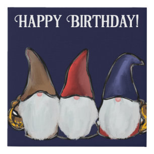 GNOMES FAUX CANVAS PRINT