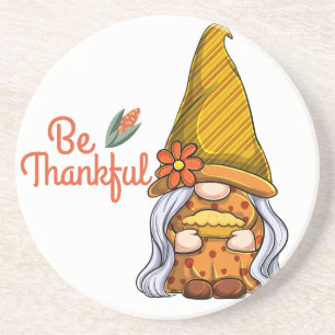 Gnomes female give thanks coaster