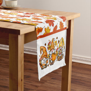 Gnomes For Thanksgiving Short Table Runner