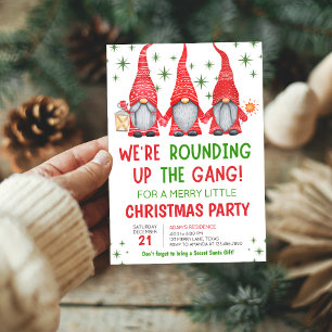 Gnomes Fun Holiday Christmas Party Invitation