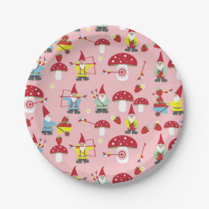 Gnomes Garden Party Paper Plates